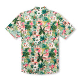 Chemise à manches courtes avec col camp et imprimé Match